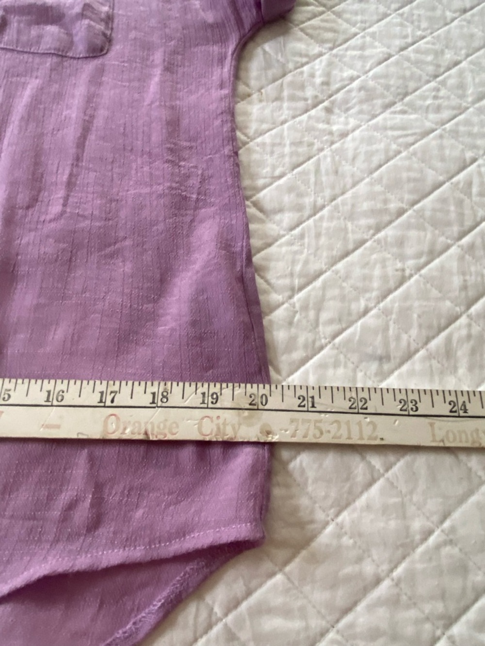Ashley Blue Lavender Gauzy Textured Blouse Size Large - Picture 11 of 12